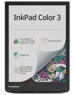 Электронная книга InkPad Color 3 7 8 1404x1872 E Ink цветной Kaleido Touch 32Gb Wi Fi 2 9 А ч черный Pocketbook