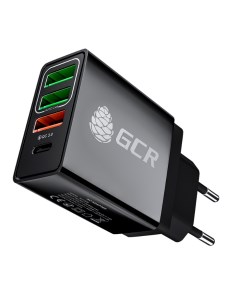 Сетевое зарядное устройство 18 Вт 3xUSB EU USB type C Quick Charge PD черный GCR 52884 Greenconnect