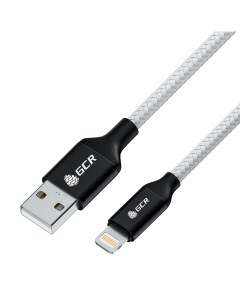 Кабель USB Lightning 8 pin MFi быстрая зарядка 2 4А 1 м белый черный GCR IP7N GCR 53332 Greenconnect