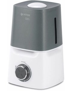 Увлажнитель воздуха 2334 VT 02 ультразвуковой 2 8л до 25 м 300 мл ч ароматизация ионизация серый бел Vitek
