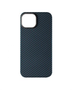 Чехол накладка MagSafe для смартфона Apple iPhone 15 карбон синий УТ000037393 Red line