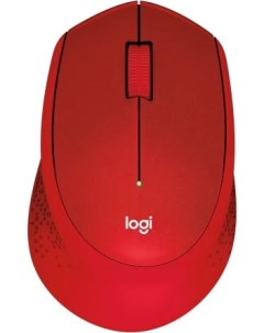 Мышь беспроводная M331 Silent Plus 1000dpi оптическая светодиодная USB красный 910 004916 Logitech