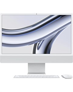 Моноблок iMac A2874 24 4480x2520 M3 4 05 ГГц 8Gb RAM 512Gb SSD M3 WiFi BT Cam MacOS серебристый клав Apple