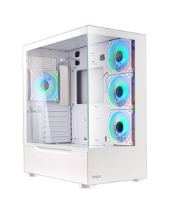 Корпус GL790 EATX Midi Tower USB 3 0 RGB подсветка белый без БП Ginzzu