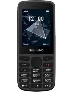 Мобильный телефон A2401 CITI 2 4 320x240 TFT BT 2 Sim 1200 мА ч USB Type C черный Sunwind
