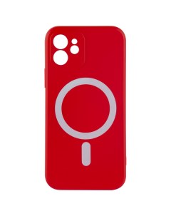 Чехол накладка MagSafe для смартфона Apple iPhone 12 TPU красный Barn&hollis