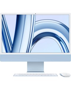 Моноблок iMac A2874 24 4480x2520 M3 4 05 ГГц 8Gb RAM 256Gb SSD M3 WiFi BT Cam MacOS синий клавиатура Apple