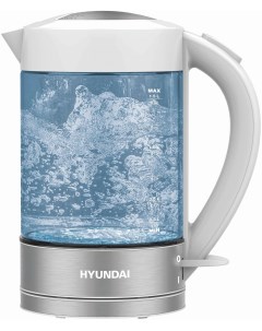 Чайник HYK G9990 1 5л 2 кВт стекло пластик белый HYK G9990 Hyundai