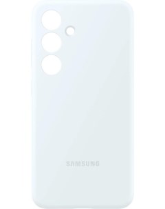 Чехол накладка Silicone Case для смартфона Galaxy S24 силикон микрофибра белый EF PS926TWEGRU Samsung