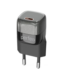 Сетевое зарядное устройство I4650 20 Вт EU USB type C Quick Charge PD черный I4650 Perfeo
