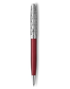 Ручка шариковая автомат Sonnet Premium K537 цвет чернил черный лак нержавеющая сталь подарочная упак Parker