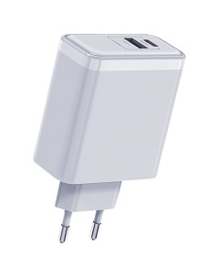 Сетевое зарядное устройство Energy 65 Вт USB USB type C Quick Charge PD 3А белый Charger 0075 Qumo