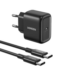 Сетевое зарядное устройство CD250 25 Вт EU USB type C Quick Charge PD черный 50581_ Ugreen