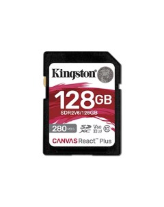 Карта памяти 128Gb SDXC Canvas React Plus Class 10 UHS II U3 V60 SDR2V6 128GB Kingston