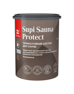 Антисептик Supi Sauna Protect для бань и саун бесцветный 0 9 л Tikkurila