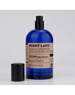 Туалетная вода мужская Night Land древесный амбровый с нотами ванили 100 0 Vegan love studio