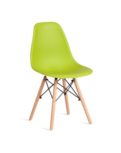 Стул ТС Cindy Chair пластиковый с ножками из бука салатовый 45х51х82 см Tc