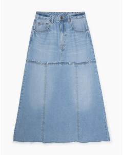 Джинсовая юбка миди с бахромой Gloria jeans