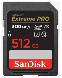 Карта памяти SDXC 512GB SDSDXDK 512G GN4IN Extreme PRO UHS II C10 U3 V90 300 260MB s Sandisk