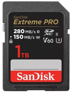 Карта памяти SDXC 1TB SDSDXEP 1T00 GN4IN Extreme PRO UHS II C10 U3 V60 280 150MB s Sandisk