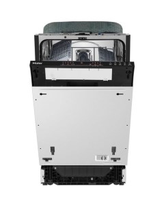 Встраиваемая посудомоечная машина HDWE10 292RU узкая ширина 44 8см полновстраиваемая загрузка 10 ком Haier