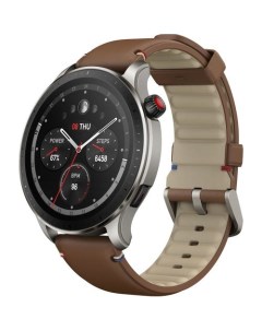 Смарт часы GTR 4 A2166 1 43 серебристый коричневый Amazfit