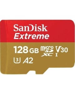Карта памяти microSDXC UHS I Extreme 128 ГБ 190 МБ с Class 10 SDSQXAA 128G GN6GN 1 шт без адаптера Sandisk