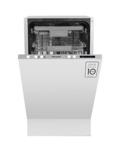 Встраиваемая посудомоечная машина BDW 4573 D узкая ширина 44 8см полновстраиваемая загрузка 10 компл Weissgauff
