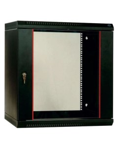 Шкаф коммутационный ШРН Э 18 650 9005 настенный стеклянная передняя дверь 18U 600x930x650 мм Цмо