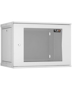 Шкаф коммутационный TWI 096045 R G GY настенный стеклянная передняя дверь 9U 600x436x450 мм Tlk