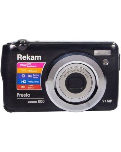 Цифровой компактный фотоаппарат Presto zoom 800 черный Rekam