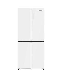 Холодильник трехкамерный CM4542F Total No Frost Side by Side белое стекло Hyundai