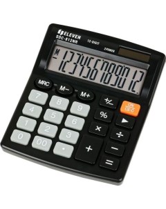 Калькулятор SDC 812NR 10 разрядный черный Eleven