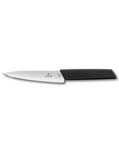 Нож кухонный Swiss Modern разделочный 150мм заточка прямая стальной черный Victorinox