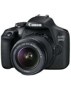 Зеркальный фотоаппарат EOS 2000D kit EF S 18 55mm f 3 5 5 6 III черный Canon