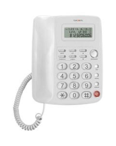Проводной телефон TX 250 белый Texet