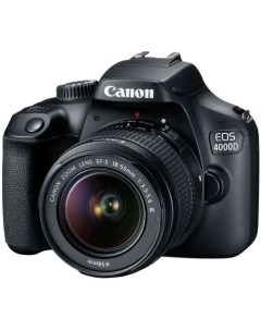 Зеркальный фотоаппарат EOS 4000D kit Ef S 18 55mm f 3 5 5 6 черный Canon