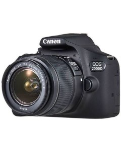 Зеркальный фотоаппарат EOS 2000D kit EF S 18 55mm f 3 5 5 6 IS II черный Canon