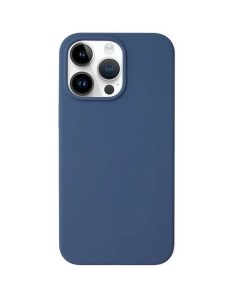 Чехол клип кейс Liquid Silicone для Apple iPhone 15 Pro синий Deppa