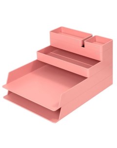 Органайзер настольный Nusign ENS001pink пластик розовый Deli