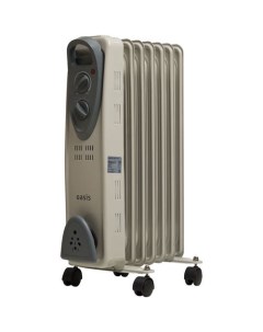 Масляный радиатор UT 10 с терморегулятором 1000Вт 5 секций 3 режима серый Oasis