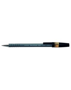 Ручка шариковая RUBBER 80 0 7мм корпус кауч микропор черный черные чернила 10 шт кор Зебра