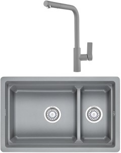 Комплект Мойка кухонная Kitchen Space Смеситель GR 2502 алюминиум Granula