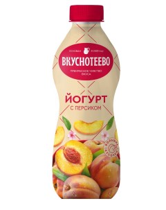 Йогурт с персиком 2 БЗМЖ 690 г Вкуснотеево