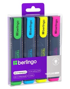 Набор текстовыделителей Textline HL500 1 5 мм 4 цвета Berlingo