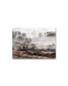 Картина на холсте Осенний лес в тумане Дом корлеоне