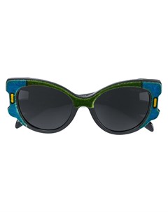 Prada eyewear объемные солнцезащитные очки в бархатной оправе один размер разноцветный Prada eyewear