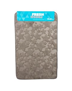 Коврик для ванной Fresh Звезды микрофибра серый Dasch