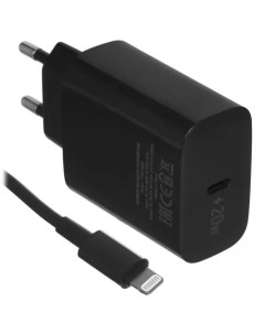 Сетевое зарядное устройство RAPID 20Вт USB type C Quick Charge PD 3A черный WC35 Lightning 8pin Tfn