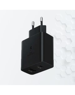 Сетевое зарядное устройство EP TA220 35W 2 выхода Type C USB A чёрный Samsung